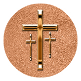 DAROUND 517 CP SH CP Copper 3 Crosses Shimmer Copper Background